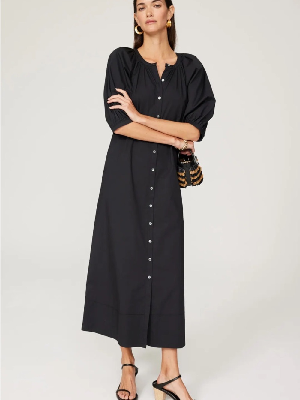 STAUD Vincent Dress Black
